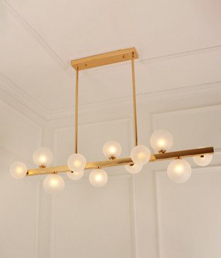 앰버 12등 펜던트전등 긴 식탁등