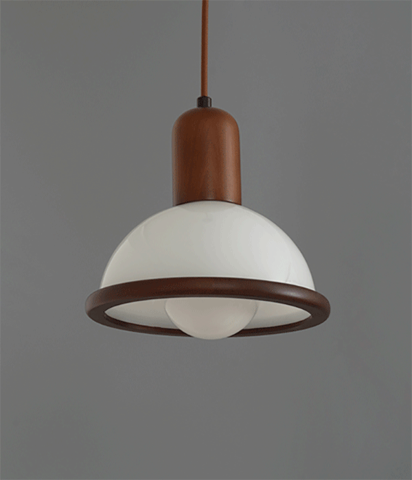 트리닝 1등 우드 펜던트 식탁조명(유리)